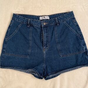 Flying Angel High-Rise Denim Utility Shorts - Size 15/32